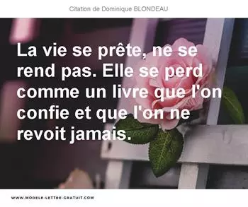Citations Dominique BLONDEAU
