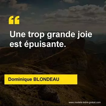 Citation Dominique BLONDEAU
