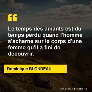 Citation Dominique BLONDEAU