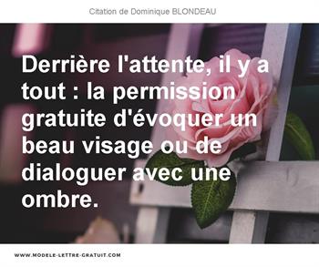 Citations Dominique BLONDEAU