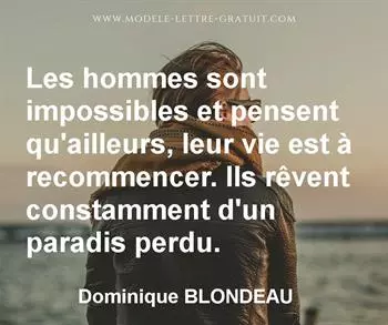 Citation de Dominique BLONDEAU