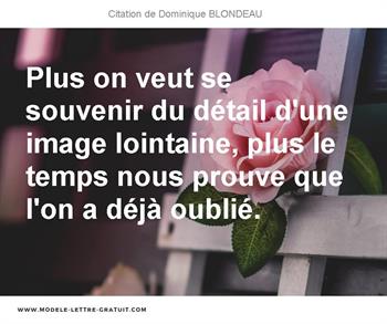 Citations Dominique BLONDEAU