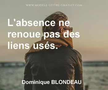 Citation de Dominique BLONDEAU