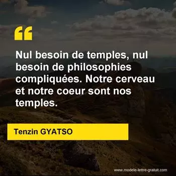 Citation Tenzin GYATSO
