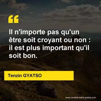 Citation Tenzin GYATSO