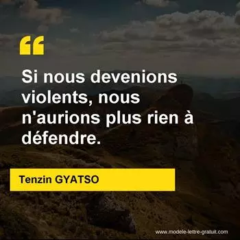 Citation Tenzin GYATSO