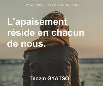 Citation de Tenzin GYATSO