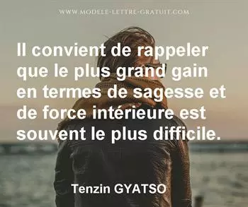 Citation de Tenzin GYATSO
