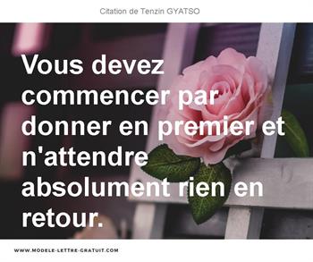 Citations Tenzin GYATSO