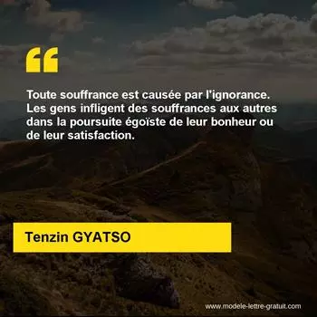 Citation Tenzin GYATSO