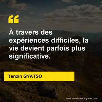 Citation Tenzin GYATSO