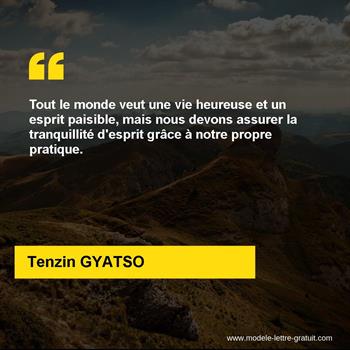 Citation de Tenzin GYATSO