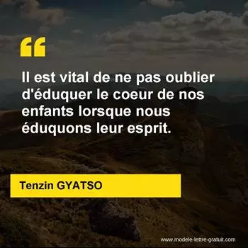 Citation Tenzin GYATSO