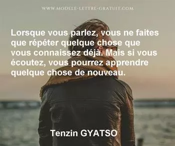 Citation de Tenzin GYATSO