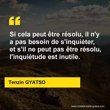Citation Tenzin GYATSO