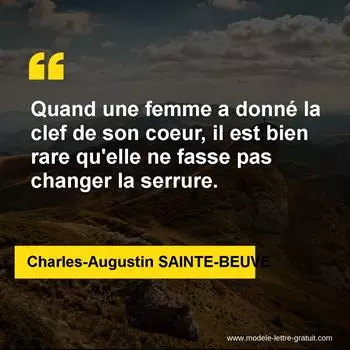 Citation Charles-Augustin SAINTE-BEUVE