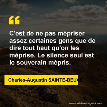 Citation de Charles-Augustin SAINTE-BEUVE