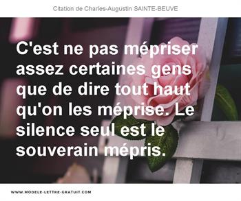 Citations Charles-Augustin SAINTE-BEUVE