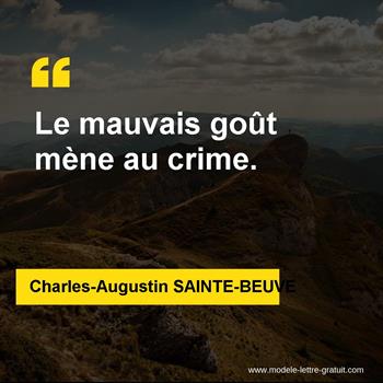 Citations Charles-Augustin SAINTE-BEUVE