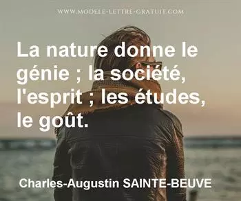 Citation de Charles-Augustin SAINTE-BEUVE