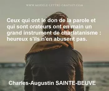 Citation de Charles-Augustin SAINTE-BEUVE