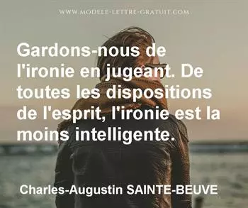 Citation de Charles-Augustin SAINTE-BEUVE