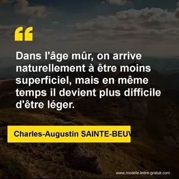 Citation Charles-Augustin SAINTE-BEUVE