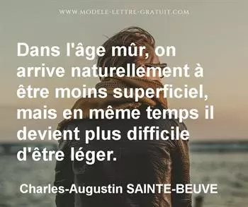 Citation de Charles-Augustin SAINTE-BEUVE