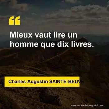 Citation Charles-Augustin SAINTE-BEUVE