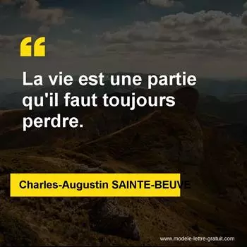 Citation Charles-Augustin SAINTE-BEUVE