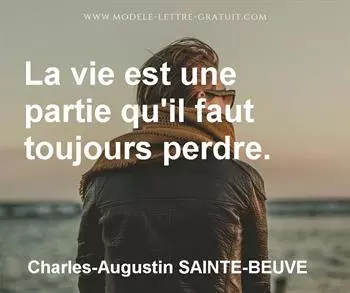 Citation de Charles-Augustin SAINTE-BEUVE