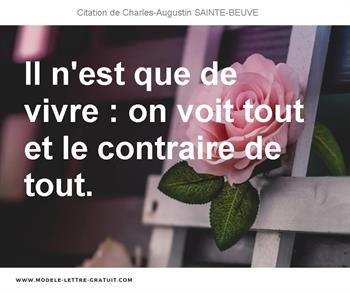 Citations Charles-Augustin SAINTE-BEUVE
