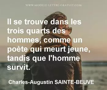 Citation de Charles-Augustin SAINTE-BEUVE