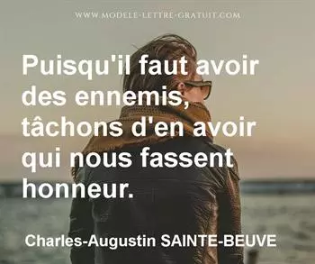 Citation de Charles-Augustin SAINTE-BEUVE