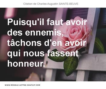Citations Charles-Augustin SAINTE-BEUVE