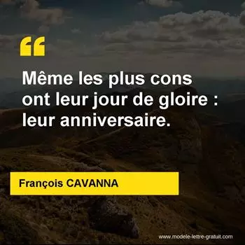 Citation François CAVANNA