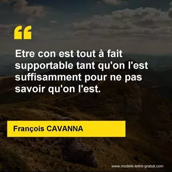 Citation François CAVANNA