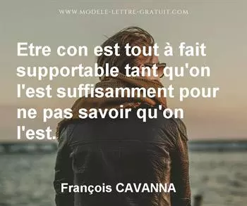 Citation de François CAVANNA