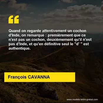 Citation François CAVANNA