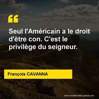 Citation François CAVANNA
