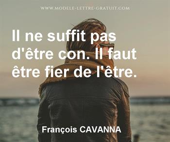 Citation de François CAVANNA