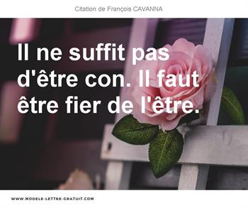 Citations François CAVANNA