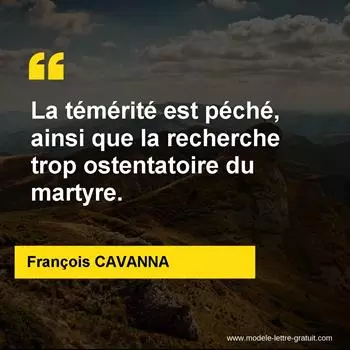 Citation François CAVANNA