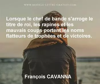 Citation de François CAVANNA