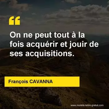 Citation François CAVANNA