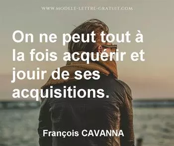 Citation de François CAVANNA