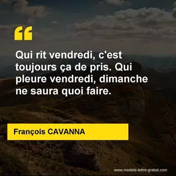 Citation François CAVANNA
