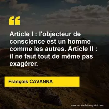 Citation François CAVANNA