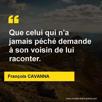 Citation François CAVANNA