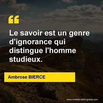 Citation Ambrose BIERCE